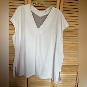 MM Lafleur soft lavender V-Neck Blouse